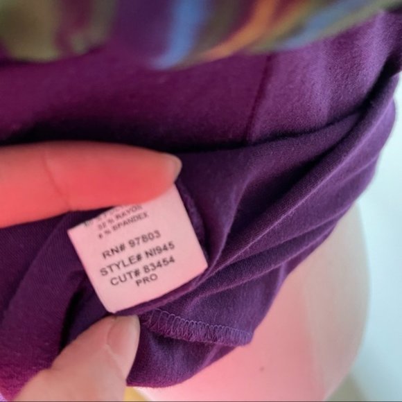 Vintage Purple effect top with tie shoulders detail Charlotte Russe - Picture 8 of 8